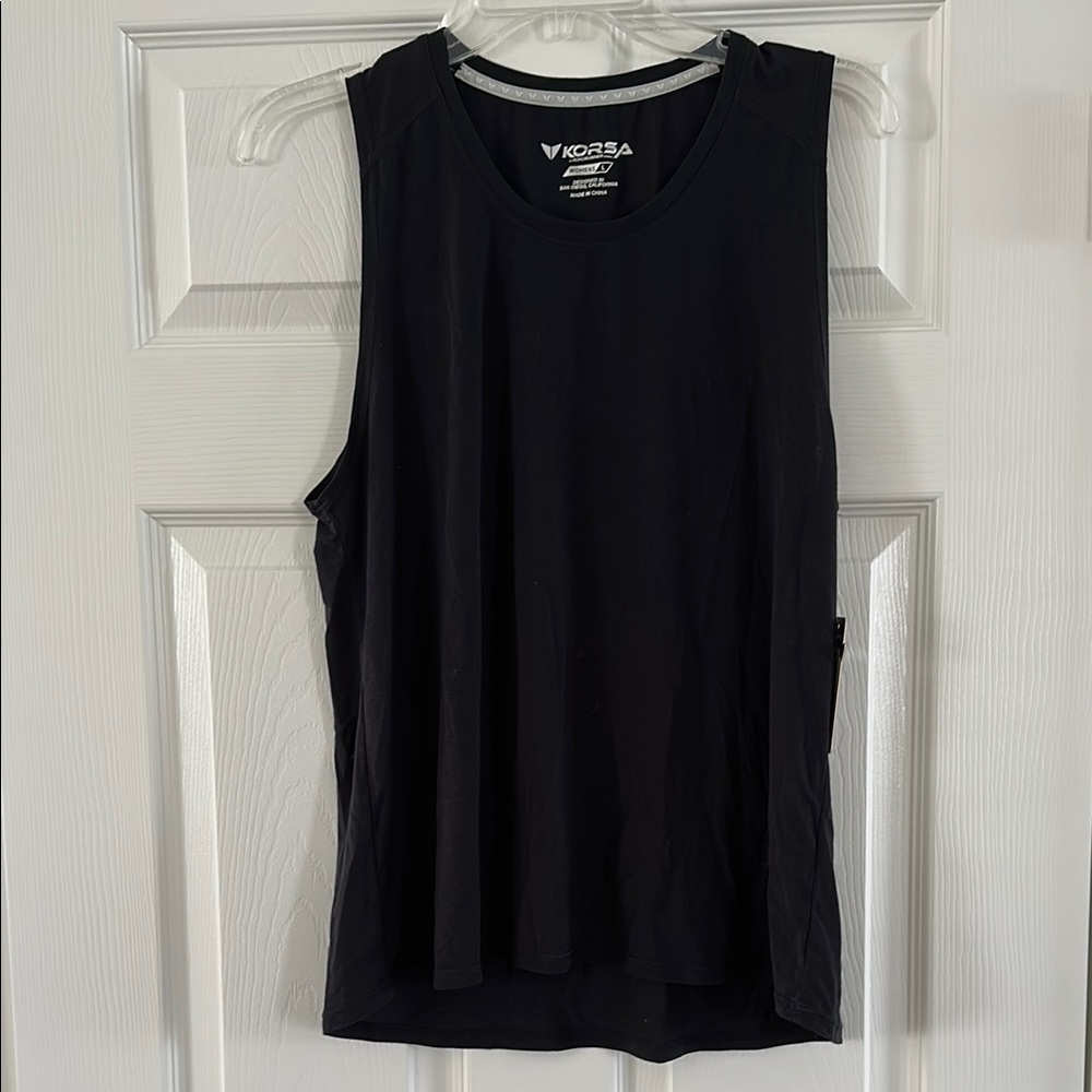 Korsa  Black Muscle Tank Top